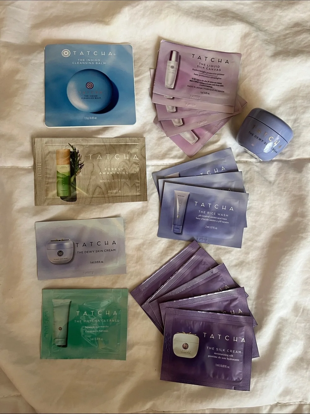 Tatcha Travel Dewy Skin Cream & Sample Set (Silk Cream/Rice Wash/Silk Canvas)
